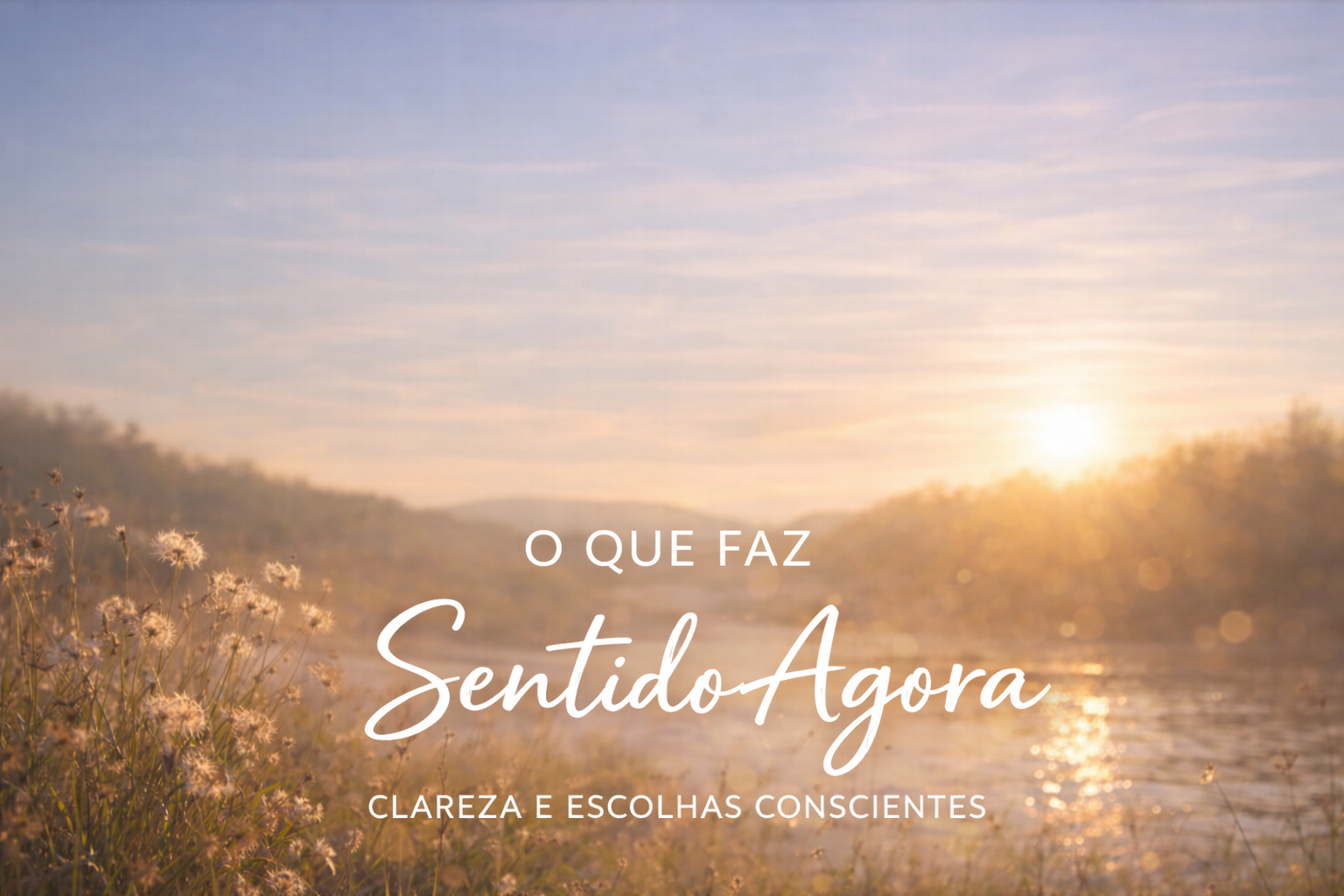 O que faz sentido agora